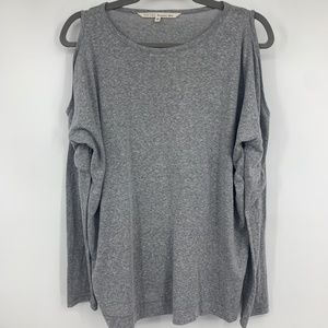 Rachel Rachel Roy womens medium shirt pullover cold shoulder soft light weight